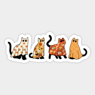 Cat halloween 1 Retro Spooky Season PNG, Spooky Season Png, Halloween Png, Groovy Halloween png, Spooky Season Distressed, Spooky png, Retro png, Png File Sticker